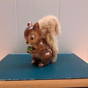 "Chappie" The Furry Chipmunk Brown Ceramic Figurine Japan Vintage